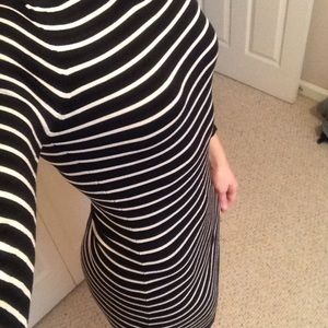 FrenchConnection Black&White BodyCon Sweater Dress